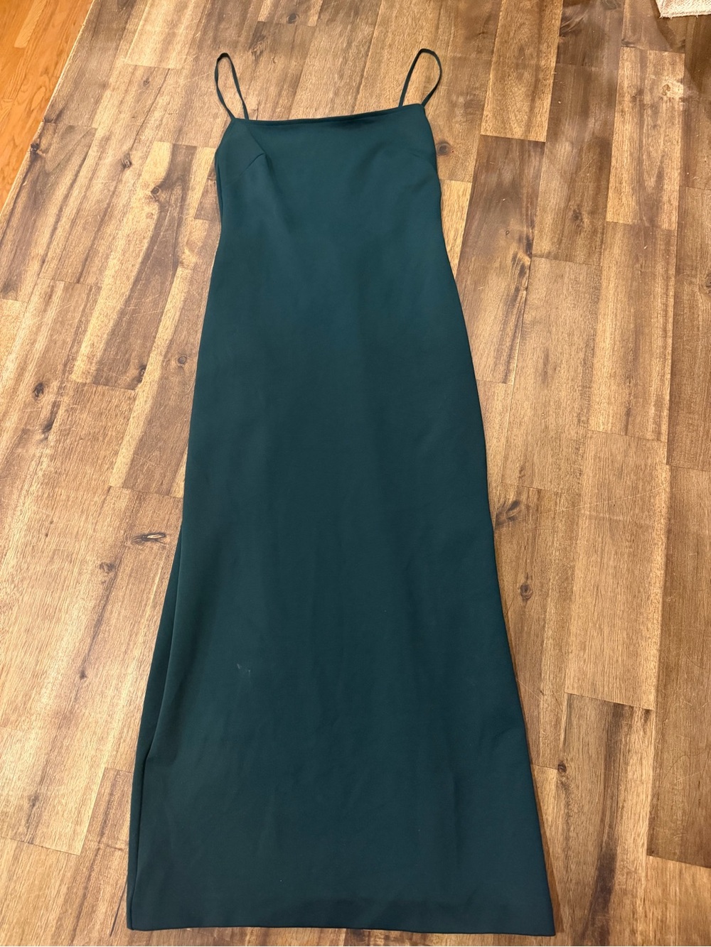 Babaton Deep Green Maxi Slip Dress small